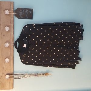 NWOT CAbi Long sleeve Blouse SZ SM
